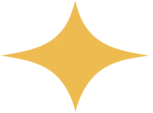 Gold four-point starburst shape centered on a white background.